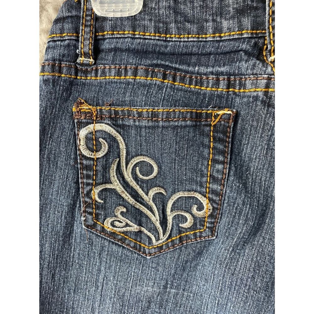 Rich Cow Jeans Women's 28x30 Skinny Distressed Embroidered Bling Pocket Y2K - Picture 6 of 11